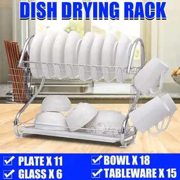 2-Tier Home Kitchen Storage Shelf Drain Rack Drainer Dishes Dripping Rack Tableware Storage Rack Cup Holder Cutting Board Holder
2-Tier Home Kitchen Storage Shelf Drain Rack Drainer Dishes Dripping Rack Tableware Storage Rack Cup Holder Cutting Board Holder