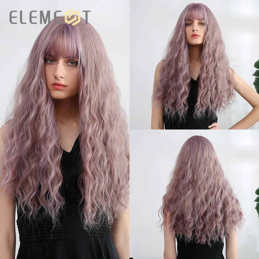 Element Synthetic Long Water Wave Purple Wigs with Bangs Heat Resistant American Lolita Cosplay Party Wig for White/Black Women
Element Synthetic Long Water Wave Purple Wigs with Bangs Heat Resistant American Lolita Cosplay Party Wig for White/Black Women