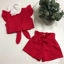 Children's Clothing Set Jacquard Flying Sleeve Backless T-shirt and Shorts Child Two-piece Suit for Photography Birthday Party
Children's Clothing Set Jacquard Flying Sleeve Backless T-shirt and Shorts Child Two-piece Suit for Photography Birthday Party