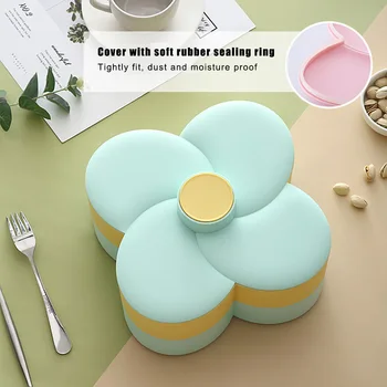 Flower Type Rotating Candy Box Plastic Snack Storage Tray Family Snacks Partition Box Party Wedding Candy Tray P7Ding
Flower Type Rotating Candy Box Plastic Snack Storage Tray Family Snacks Partition Box Party Wedding Candy Tray P7Ding
