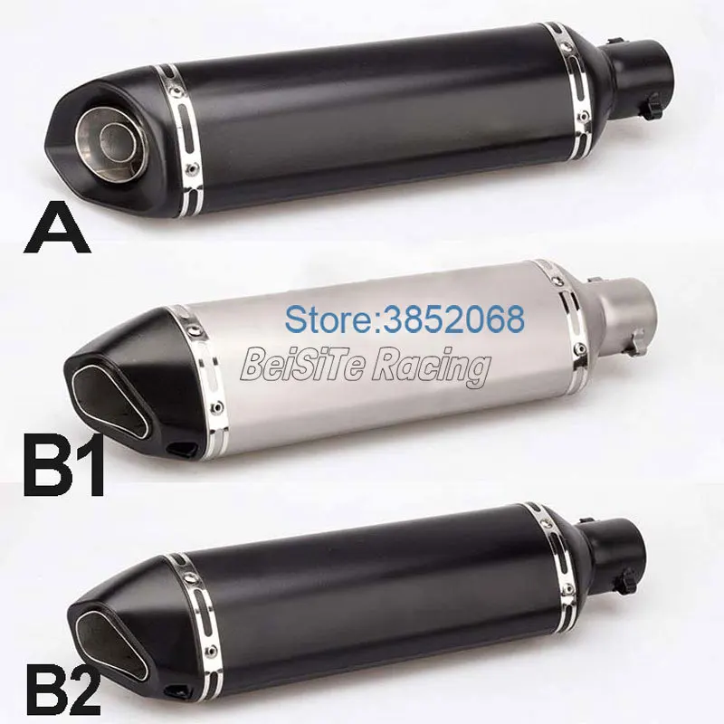 ID:51mm L:440mm Universal Motorcycle Exhaust Muffler Scooter Akrapovic Sports Car Sounds Fit for GSX750 Z800 | Автомобили и