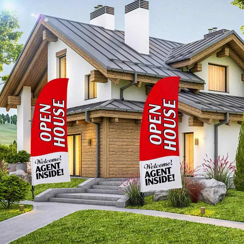 Open House Swooper Flag Pole Kit Sign Advertising for Companies Feather Flag for House Agent Sale Outdoor Decoration Real Estate
Open House Swooper Flag Pole Kit Sign Advertising for Companies Feather Flag for House Agent Sale Outdoor Decoration Real Estate