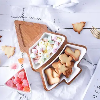 Christmas Tree Bamboo Salver Ceramic Snack Plate Tray Candy Snacks Nuts Seeds Bowl Plates Breakfast Tray Home Kitchen Supplies 
Christmas Tree Bamboo Salver Ceramic Snack Plate Tray Candy Snacks Nuts Seeds Bowl Plates Breakfast Tray Home Kitchen Supplies