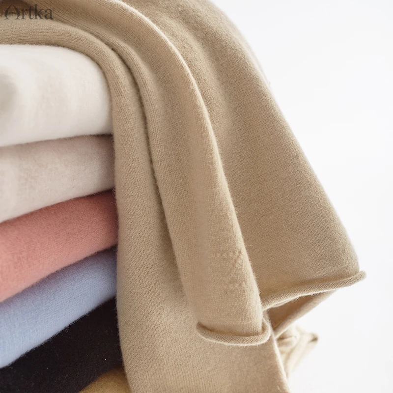 ARTKA 2019 Autumn Winter New Women Sweater Multicolor 100% Pure Wool Sweater Turtleneck Pullover Wool Knitted Sweaters YB11791D
ARTKA 2019 Autumn Winter New Women Sweater Multicolor 100% Pure Wool Sweater Turtleneck Pullover Wool Knitted Sweaters YB11791D