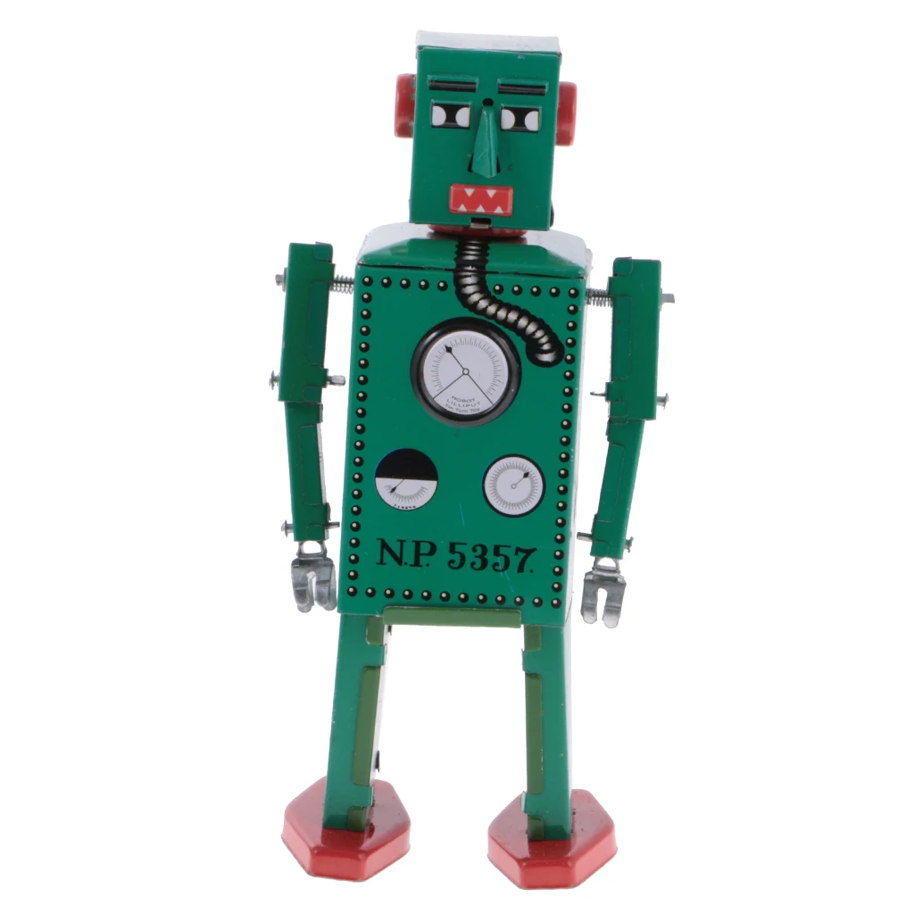 Vintage Wind Up Tin Toy Clockwork Metal Mechanical Walking Robot MS397 Gifts Vintage Wind Up Tin Toy Clockwork Metal Mechanical Walking Robot MS397 Gifts