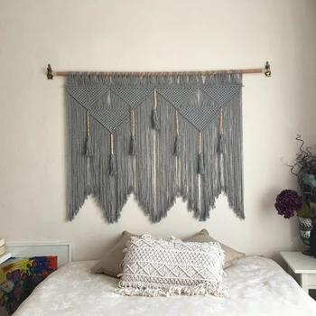 Macrame Wall Hanging Handwoven Bohemian Cotton Rope Boho Tapestry Home Decor 
Macrame Wall Hanging Handwoven Bohemian Cotton Rope Boho Tapestry Home Decor