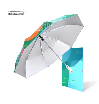 Folding Sunny Umbrella Automatic Umbrellas Fully-automatic Sun Umbrella Silver Coating Sunscreen Dual-use Freeship
Folding Sunny Umbrella Automatic Umbrellas Fully-automatic Sun Umbrella Silver Coating Sunscreen Dual-use Freeship