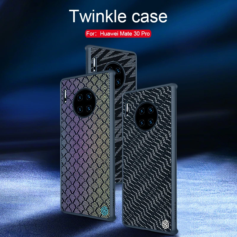 Блестящие огни для Huawei Mate 30 Pro 30pro мерцающий чехол Nillkin Жесткий ПК + Мягкий ТПУ градиентный полиэстер