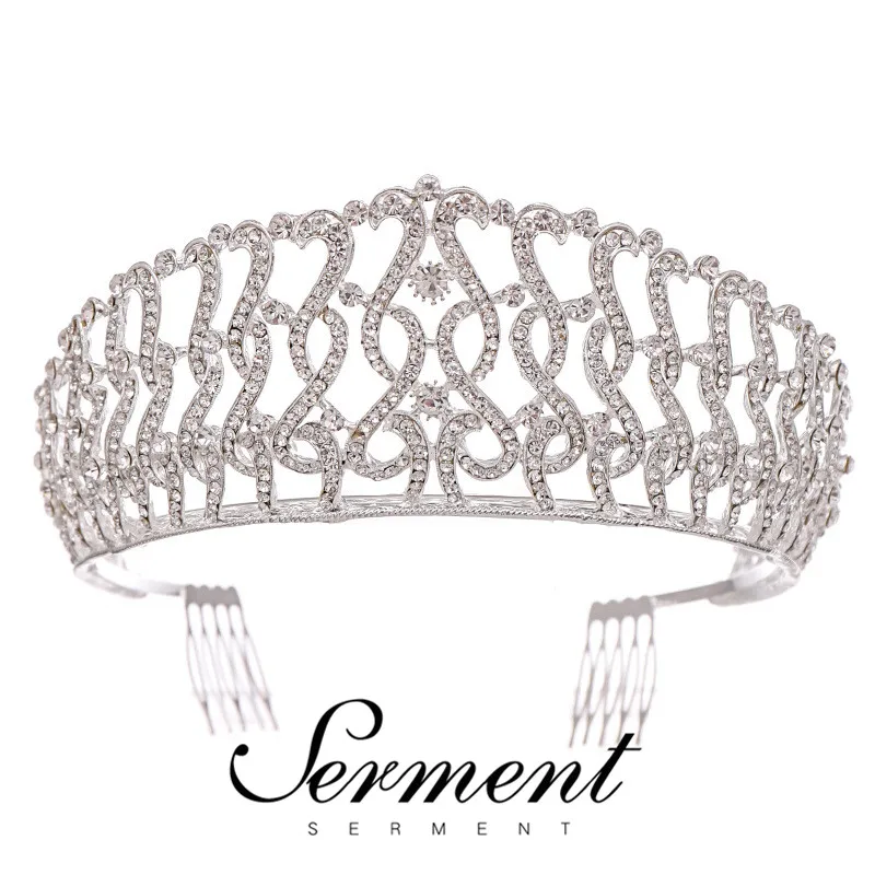 SERMENT Fashion Crown Bridal Hair Accessories High Quality Tiaras and Crowns Flower Girls Bridesmaid Wedding Hair Jewelry
SERMENT Fashion Crown Bridal Hair Accessories High Quality Tiaras and Crowns Flower Girls Bridesmaid Wedding Hair Jewelry