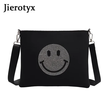 JIEROTYX Fashion Messenger Bag Diamond Cartoon Smiley Shoulder Bag For Women Black Purse Crossbody Casual Young Girl Sac A Main
JIEROTYX Fashion Messenger Bag Diamond Cartoon Smiley Shoulder Bag For Women Black Purse Crossbody Casual Young Girl Sac A Main