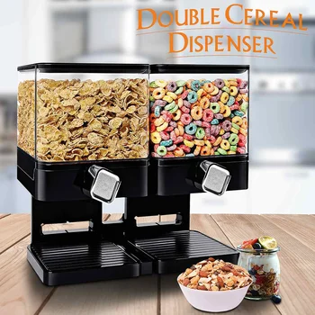 35OZ Multifunctional Double Dry Food Cereal Dispenser Container Larder Home Kitchen Machine Grains Of Various Kitchen Supplies
35OZ Multifunctional Double Dry Food Cereal Dispenser Container Larder Home Kitchen Machine Grains Of Various Kitchen Supplies