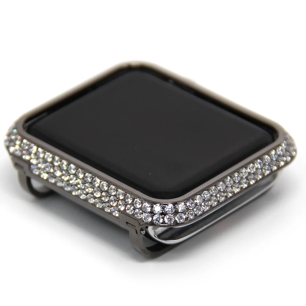 For Apple Watch Case Gun Color Diamond Set Protective Frame with Crystal Rhinestone IWatch Crystal Case Metal Protection Box
For Apple Watch Case Gun Color Diamond Set Protective Frame with Crystal Rhinestone IWatch Crystal Case Metal Protection Box