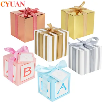 10pcs Candy Box Gold Stripe Candy Gift Bags Chocolate Packaging Boxes Baby Shower Gift Box Birthday Wedding Party Supplies
10pcs Candy Box Gold Stripe Candy Gift Bags Chocolate Packaging Boxes Baby Shower Gift Box Birthday Wedding Party Supplies