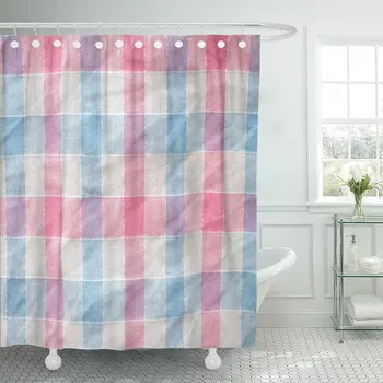 Preppy Plaid Abstract Checkered Gingham Golf Material Shower Curtain Waterproof Polyester Fabric 72 x 78 Inches Set with Hooks
Preppy Plaid Abstract Checkered Gingham Golf Material Shower Curtain Waterproof Polyester Fabric 72 x 78 Inches Set with Hooks