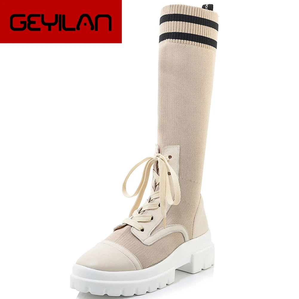 2019 Trendy Top Quality Luxury Brand Genuine Leather Knitting Sock Boots Woman Shoes Women Sneakers Boots Female
2019 Trendy Top Quality Luxury Brand Genuine Leather Knitting Sock Boots Woman Shoes Women Sneakers Boots Female