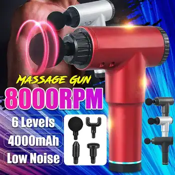 8000r/min Therapy Massage Gun 6 Gears Muscle Massager Pain Sport Massage Machine Relax Body Slimming Relief With 4 Heads
8000r/min Therapy Massage Gun 6 Gears Muscle Massager Pain Sport Massage Machine Relax Body Slimming Relief With 4 Heads