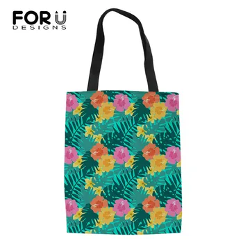 FORUDESIGNS Women Casual Cloth Bag Tropical Flowers Pattern Ladies Shopping Shoulder Bag Resuable Crossbody Bag for Female New
FORUDESIGNS Women Casual Cloth Bag Tropical Flowers Pattern Ladies Shopping Shoulder Bag Resuable Crossbody Bag for Female New