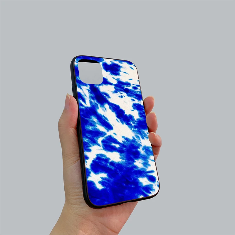 Стеклянные Мягкие боковые чехлы для телефонов iphone 11 pro max x 5s se 6s 7 8 plus XR XS MAX с синей