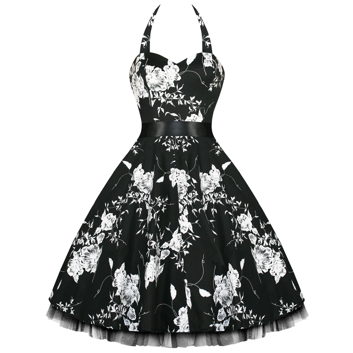 50s vintage 1950's Black Polka Dot V Neck Floral Printing Rockabilly Full Circle Jive Dress New
50s vintage 1950's Black Polka Dot V Neck Floral Printing Rockabilly Full Circle Jive Dress New
