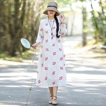 New Spring Vintage Women dress Embroidery 20 Jacquard Long In Literature And Art Dresses White Red Blue Black 8031
New Spring Vintage Women dress Embroidery 20 Jacquard Long In Literature And Art Dresses White Red Blue Black 8031