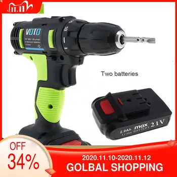 VOTO Electric Screwdrivers AC 100-240V Cordless 21V Electric Screwdriver with 2 Lithium Batteries for Handling Screws/Punching
VOTO Electric Screwdrivers AC 100-240V Cordless 21V Electric Screwdriver with 2 Lithium Batteries for Handling Screws/Punching