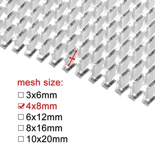 40 inches x 13 inches Car Grille Mesh Aluminum Alloy Car Grille Mesh Sheet Grid Universal Body Bumper Rhombic Grill Mesh Hole 4m
40 inches x 13 inches Car Grille Mesh Aluminum Alloy Car Grille Mesh Sheet Grid Universal Body Bumper Rhombic Grill Mesh Hole 4m