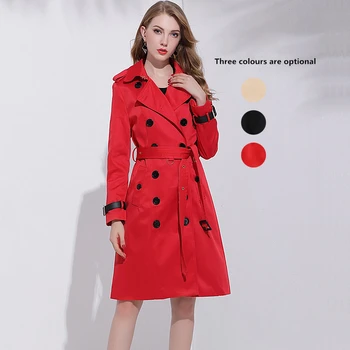 Women's Trench Coat Classic British Double-breasted 2019 New Autumn and Winter High-end Long Adjustable Waist Slim Three Colours
Women's Trench Coat Classic British Double-breasted 2019 New Autumn and Winter High-end Long Adjustable Waist Slim Three Colours