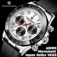

PAGANI DESIGN PD 1687 Men`s Watch Automatic Date Ceramics Bezel Quartz Watches Men Seiko-VK63 Sapphire Chronograph Clock 10ATM