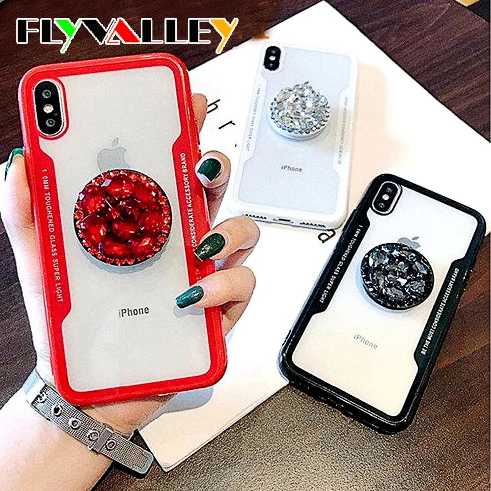 FLYVALLEY Jewelry Diamond Hoder Phone Cases For iPhone 11 Pro Max XR XS Max 5 7 8 6 6S Plus X Case Transparent Cover Coque Funda
FLYVALLEY Jewelry Diamond Hoder Phone Cases For iPhone 11 Pro Max XR XS Max 5 7 8 6 6S Plus X Case Transparent Cover Coque Funda
