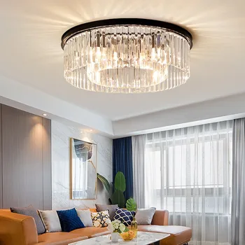 Modern Led Ceiling Lights Deco Ceiling Lamp Avize for Living Room Bedroom Study Room Crystal Lustre Plafonnier Home LED Bulbs AC