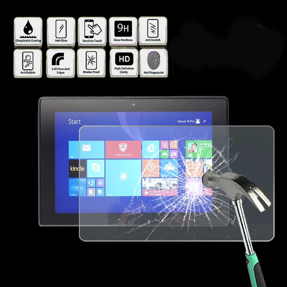 Tablet Tempered Glass Screen Protector Cover for Dell Venue 10 Pro LTE - Anti Fingerprint Screen Film Protector Guard Cover
Tablet Tempered Glass Screen Protector Cover for Dell Venue 10 Pro LTE - Anti Fingerprint Screen Film Protector Guard Cover
