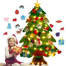 Felt Christmas Tree DIY Soft with Ornaments and String Light Christma decorations Santa Claus Xmas
Felt Christmas Tree DIY Soft with Ornaments and String Light Christma decorations Santa Claus Xmas