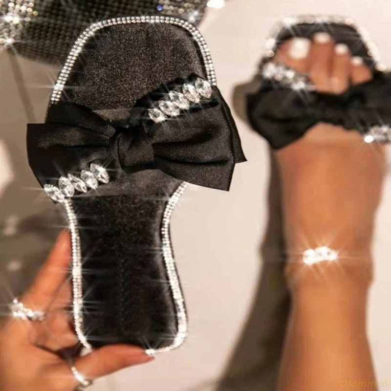 2021 Summer Rhinestone Bowknot Slipper INS Women Flats Sandals Fashion Slip-on Slides Beautiful Travel Beach Shoes
2021 Summer Rhinestone Bowknot Slipper INS Women Flats Sandals Fashion Slip-on Slides Beautiful Travel Beach Shoes