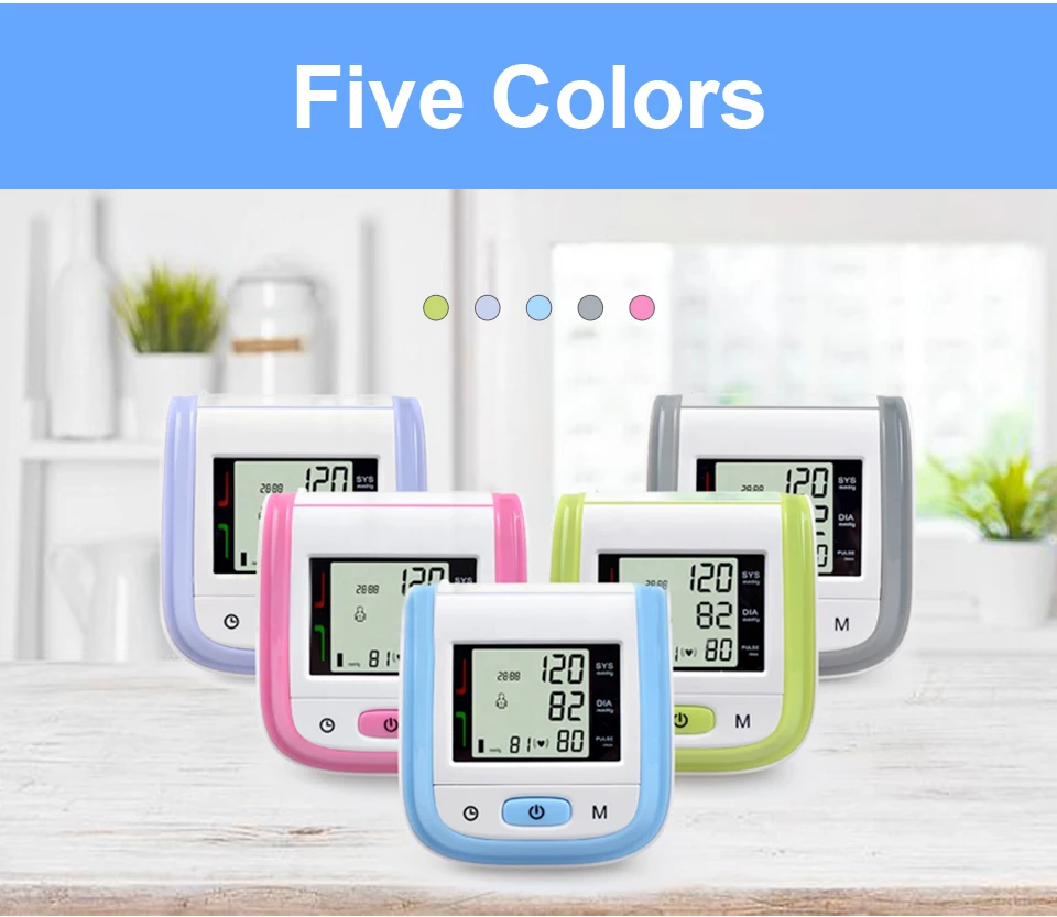 Generic Take Digital Cuff Blood Pressure Monitors Bp Sphygmomanometers Clock Mechanical Wrist