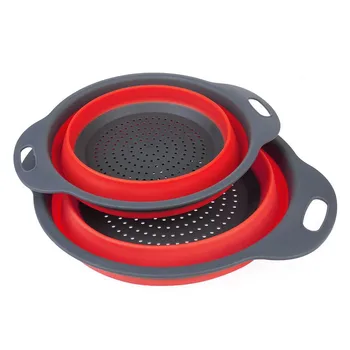 1PCS Multi Purpose Silicone Fruit Tray Colander Vegetable Washing Basket Strainer Collapsible Drainer With Handle Kitchen Tools
1PCS Multi Purpose Silicone Fruit Tray Colander Vegetable Washing Basket Strainer Collapsible Drainer With Handle Kitchen Tools
