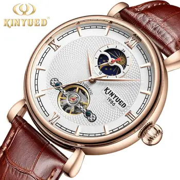 KINYUED Luxury Brand Tourbillon Automatic Skeleton Men Watch Mechanical Moon Phase Self-Wind Mens Watches Casual horloges mannen
KINYUED Luxury Brand Tourbillon Automatic Skeleton Men Watch Mechanical Moon Phase Self-Wind Mens Watches Casual horloges mannen