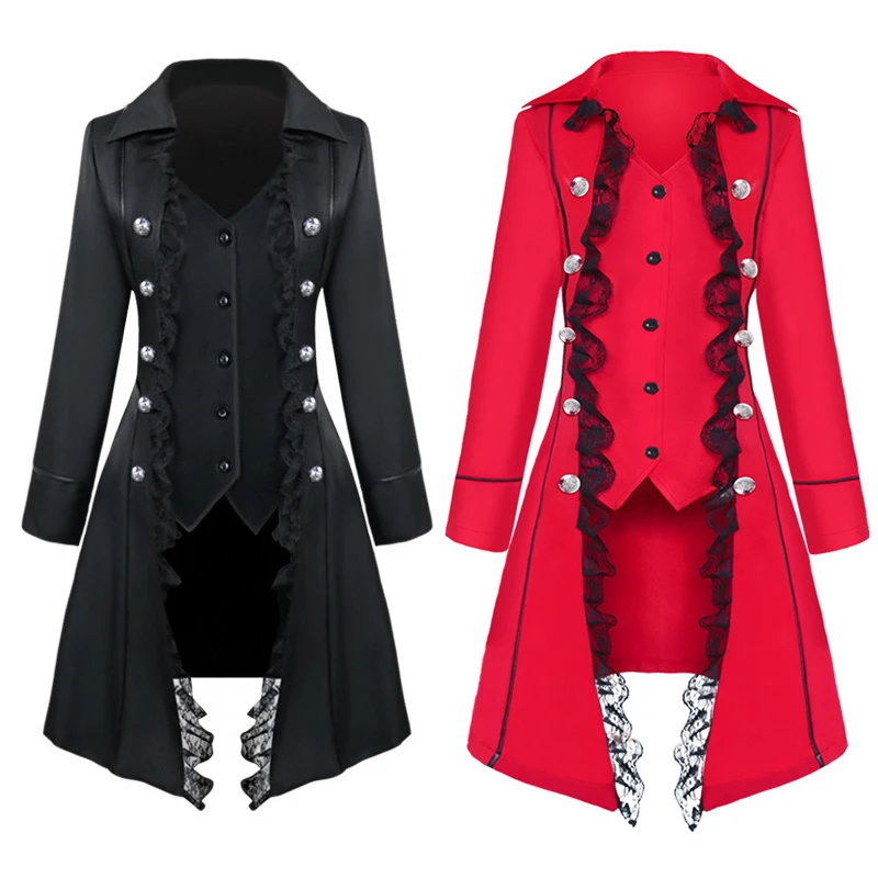 Retro Vintage Tail coat ancient royal togae Long Coat Fashion Gothic medieval Cloth Uniform Halloween Carnival Cosplay Costume
Retro Vintage Tail coat ancient royal togae Long Coat Fashion Gothic medieval Cloth Uniform Halloween Carnival Cosplay Costume
