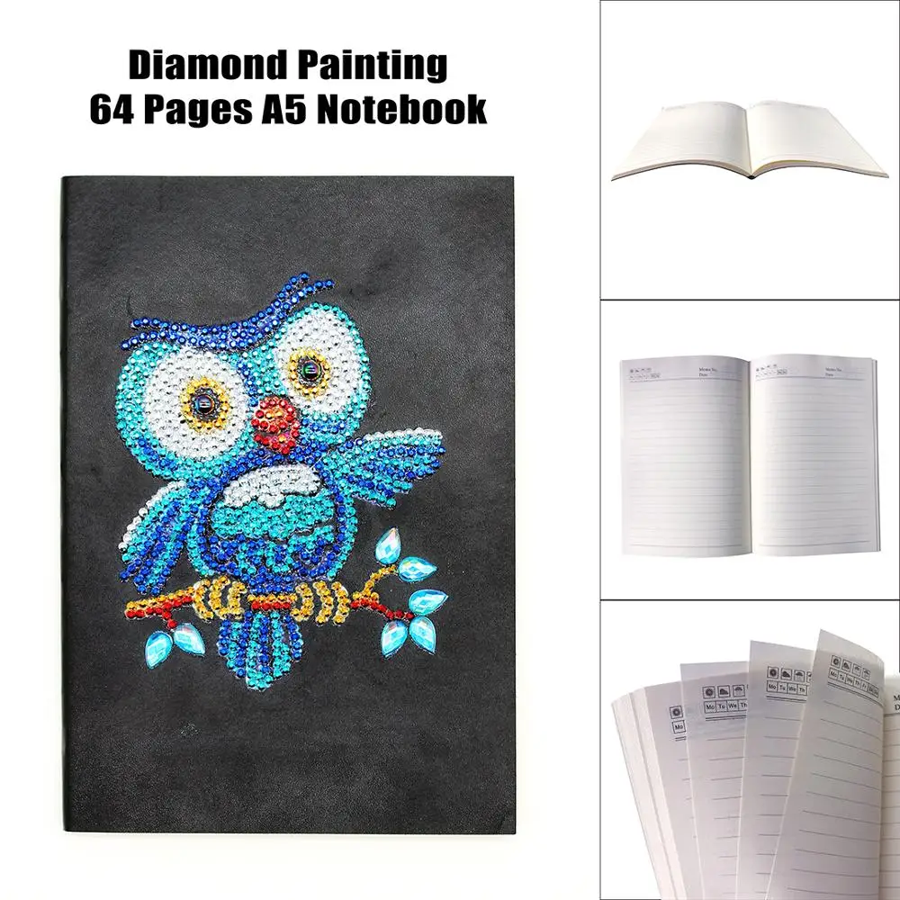 Meian DIY 5D Diamond Painting Notebook Blue Owl Picture Diary Round Drill Special Diamond Mosaic Embroidery 64 Pages Rhinestones
Meian DIY 5D Diamond Painting Notebook Blue Owl Picture Diary Round Drill Special Diamond Mosaic Embroidery 64 Pages Rhinestones