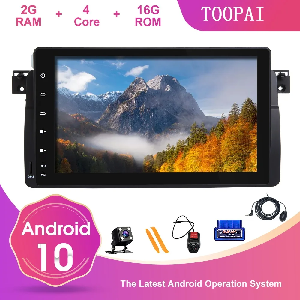Автомобильный мультимедийный плеер TOOPAI стерео-система на Android 10 с 9 "экраном GPS