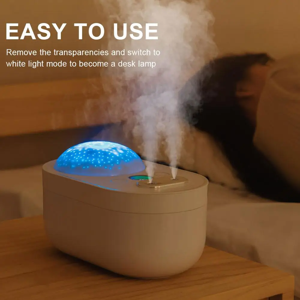 USB Charging Double Jet Projection Humidifier Projection Lamp Night Light Silent Large Capacity Humidifier for Bedroom & Baby
USB Charging Double Jet Projection Humidifier Projection Lamp Night Light Silent Large Capacity Humidifier for Bedroom & Baby