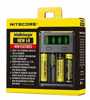Original Nitecore I4 Battery Charger 18650 14500 16340 26650 LCD Li-ion Charger 12V Input Charing for A AA AAA Batteries 
Original Nitecore I4 Battery Charger 18650 14500 16340 26650 LCD Li-ion Charger 12V Input Charing for A AA AAA Batteries