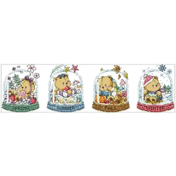 Four Seasons Bear Crystal Ball patterns Counted Cross Stitch 11 14 18CT DIY Chinese Cross Stitch Kit Embroidery Needlework Sets
Four Seasons Bear Crystal Ball patterns Counted Cross Stitch 11 14 18CT DIY Chinese Cross Stitch Kit Embroidery Needlework Sets