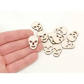 Set of 10pcs. Small Wooden Skull Cut Outs (1") Shapes Art Projects Craft Supply Blank Halloween Decoration 1210
Set of 10pcs. Small Wooden Skull Cut Outs (1") Shapes Art Projects Craft Supply Blank Halloween Decoration 1210