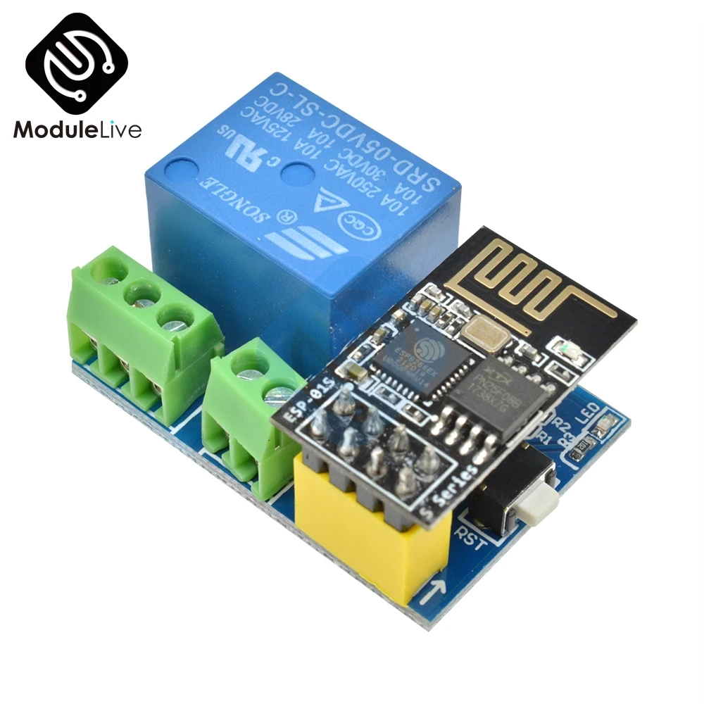 ESP8266 ESP-01S Adapter DC 5V WiFi Relay Module Board Things Smart Home Remote Control Switch for Arduino Phone APP ESP01S IOT
ESP8266 ESP-01S Adapter DC 5V WiFi Relay Module Board Things Smart Home Remote Control Switch for Arduino Phone APP ESP01S IOT