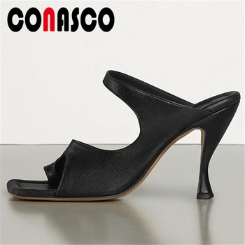 CONASCO Genuine Leather Women Sandals High Heels Slippers Summer Pumps Party Night Club Casual Shoes Woman Sexy Fashion Sandals
CONASCO Genuine Leather Women Sandals High Heels Slippers Summer Pumps Party Night Club Casual Shoes Woman Sexy Fashion Sandals