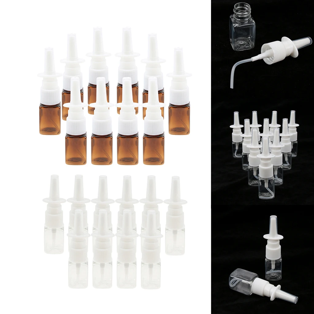 20pcs Refillable Empty Nasal Spray Bottles Fine Mist Vials for Travel 10ml 20pcs Refillable Empty Nasal Spray Bottles Fine Mist Vials for Travel 10ml