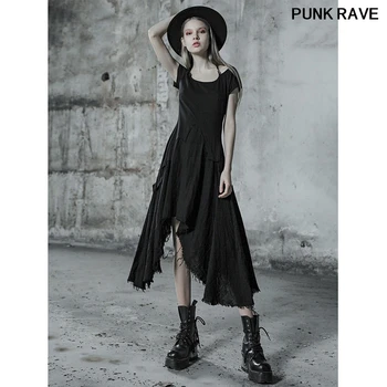 Gothic Classic Black Lace Spliced Dress Fashion Irregular Off Shoulder Short Sleeves sexy Women Party Dress PUNK RAVE OPQ-512LQF
Gothic Classic Black Lace Spliced Dress Fashion Irregular Off Shoulder Short Sleeves sexy Women Party Dress PUNK RAVE OPQ-512LQF