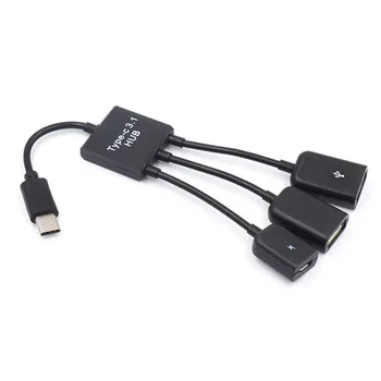 3 in 1 OTG Hub Cable USB 2.0 Type-C/ Micro Adapter USB Data Line for PUBG Game Plug & Play OTG Cable for Computer Tablet PC
3 in 1 OTG Hub Cable USB 2.0 Type-C/ Micro Adapter USB Data Line for PUBG Game Plug & Play OTG Cable for Computer Tablet PC