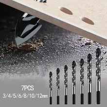7Pcs Multifunctional 3-12mm Durable Drill Bit Construction Ceramic Triangle Drill Bit Set For Ceramic Tile Concrete Glass Marble
7Pcs Multifunctional 3-12mm Durable Drill Bit Construction Ceramic Triangle Drill Bit Set For Ceramic Tile Concrete Glass Marble