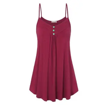 Women Summer Plus Size Camisole Tank Tops Spaghetti Strap V-Neck Button Up Pleated Irregular Blouse Solid Color Sling Vest S-5XL 
Women Summer Plus Size Camisole Tank Tops Spaghetti Strap V-Neck Button Up Pleated Irregular Blouse Solid Color Sling Vest S-5XL